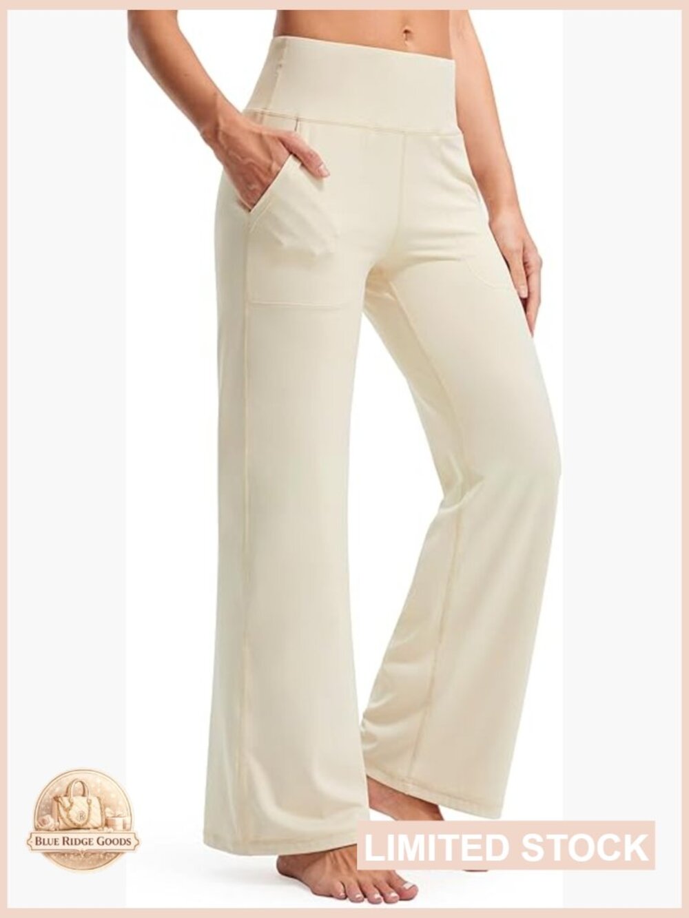 Yoga Pants Wide Leg 29/31 Inseam High Waist Stretch Casual Loose Track